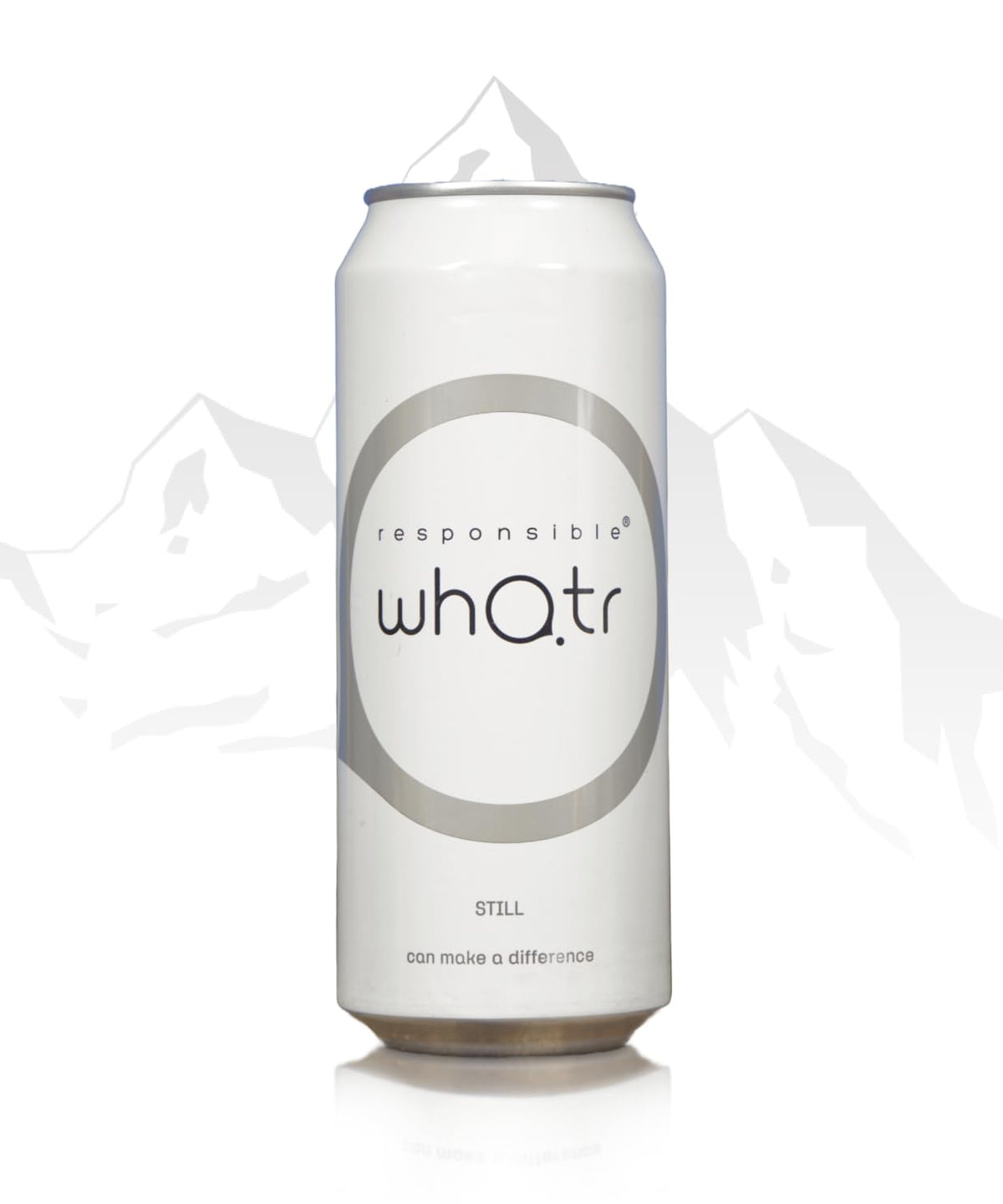 Responsible Whatr® Still 500 ml can against Himalayan peaks